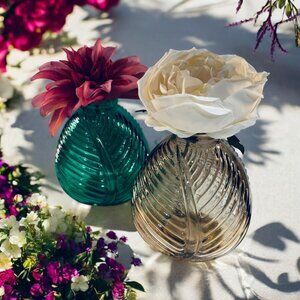 HomeDecor-Decorative Glass Floral Bud Vase Set